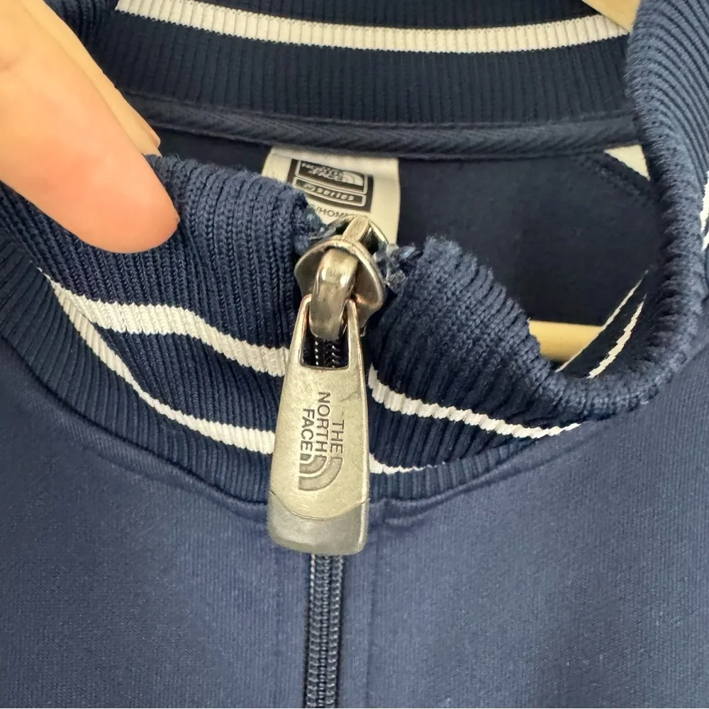 The North Face Men's Track Jacket Navy Blue Full Zip Size XL